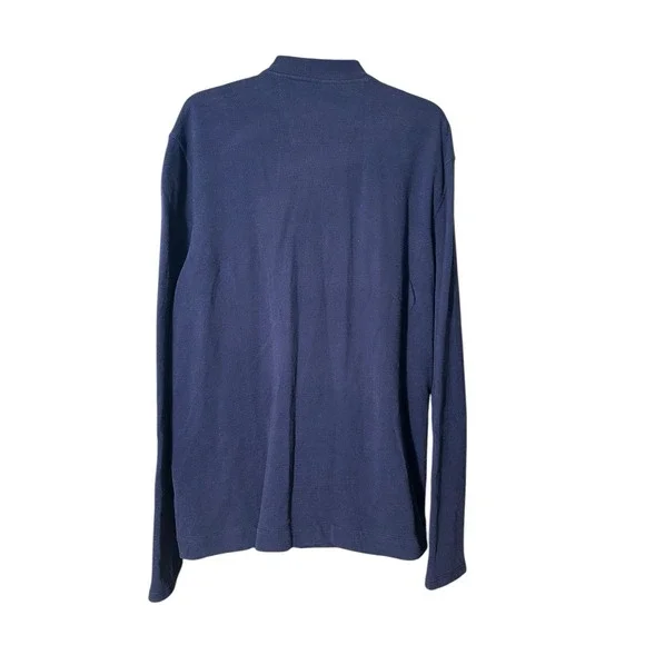 John Varvatos 100% Cotton Zip Up Blue Cardigan Jacket Full Zip‎ Size XL #GH1-5